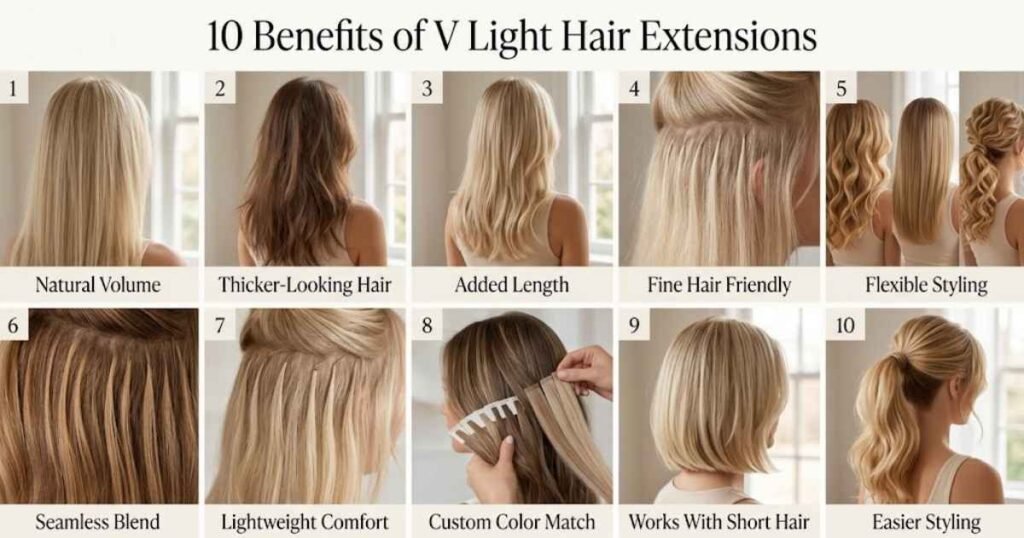 10 Benefits of V Light Hair Extensions