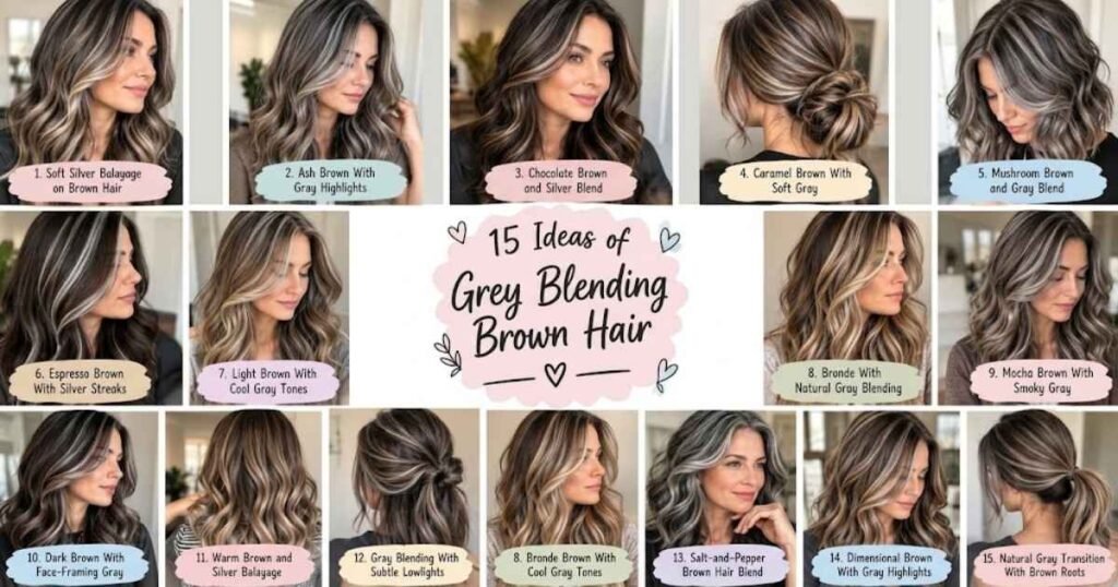 15 Ideas of Grey Blending Brown Hair