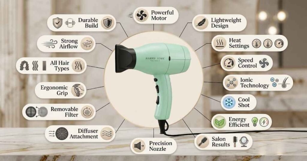 15 Powerful Features of the Harry Josh Hair Dryer