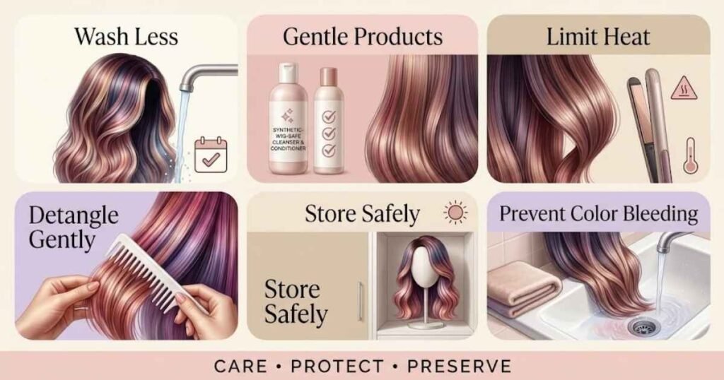 Aftercare Tips for Dyed Synthetic Hair