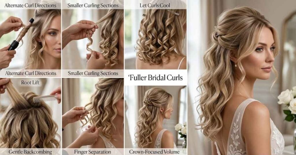 Best Curling Techniques for Fuller-Looking Bridal Hair