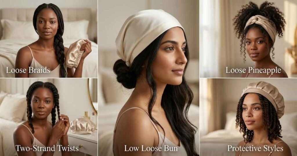 Best Hairstyles to Wear Under a Satin Hair Wrap