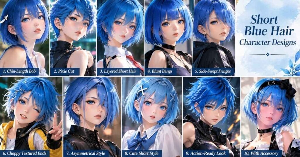 Best Short Hentai Blue Hair Character Designs