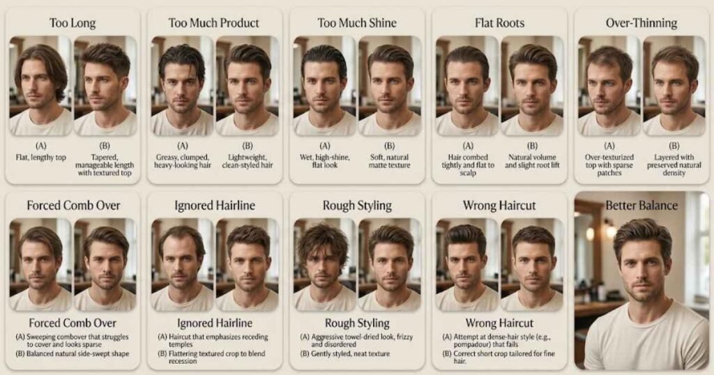 Common Hairstyling Mistakes Men With Thin Hair Should Avoid