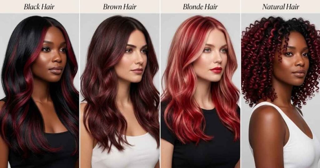 Crimson Hair Ideas for Natural and Dyed Hair