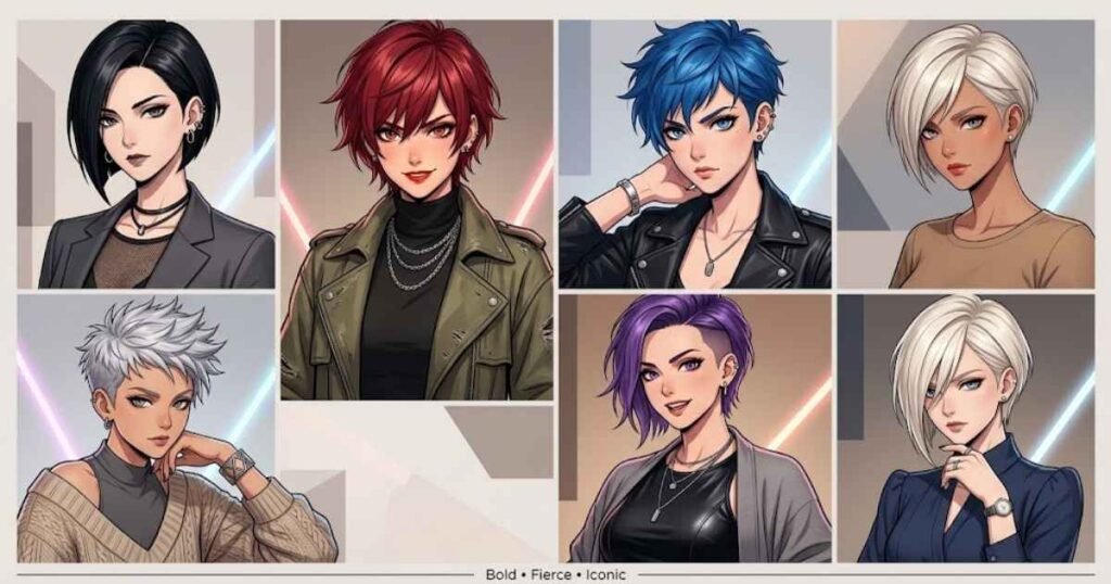 Edgy Short Hair Hentai Anime Styles