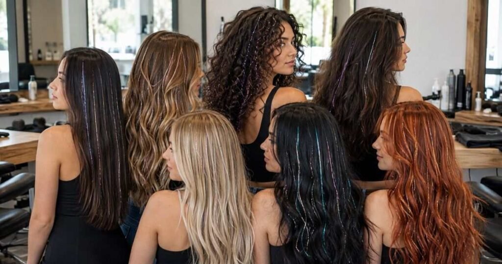 Fairy Hair Tinsel Styles for Different Hair Types