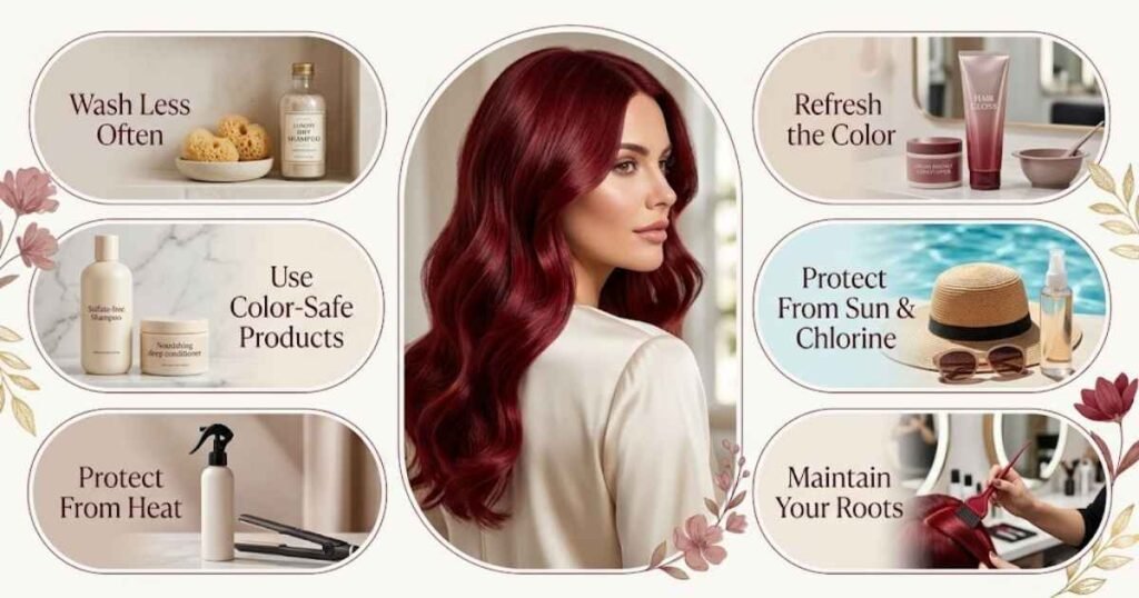 How to Maintain Crimson Red Hair