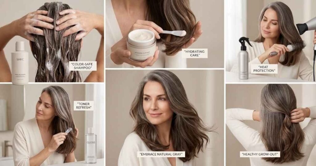 How to Maintain Grey Blending Brown Hair at Home