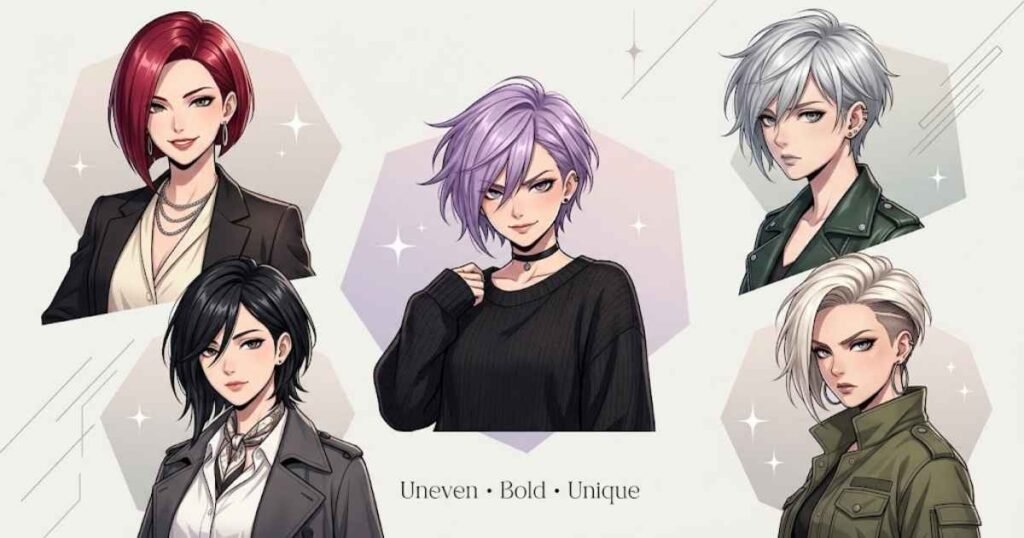 Short Hair Anime Characters With Asymmetrical Cuts