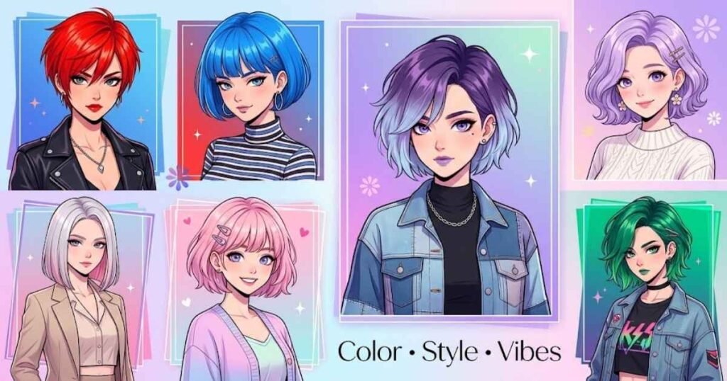Short Hair Anime Characters With Colorful Hair