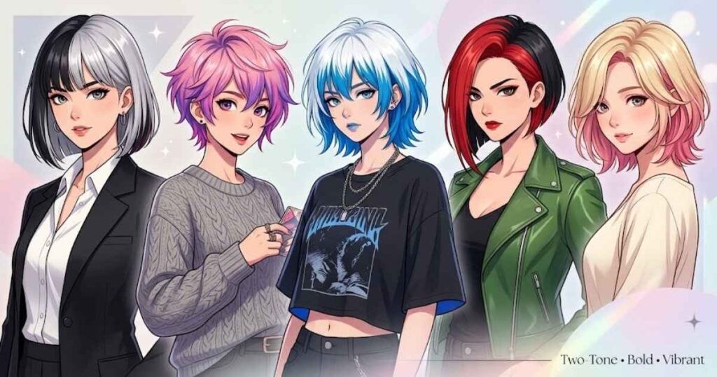 Short Hair Anime Characters With Two-Tone Hair