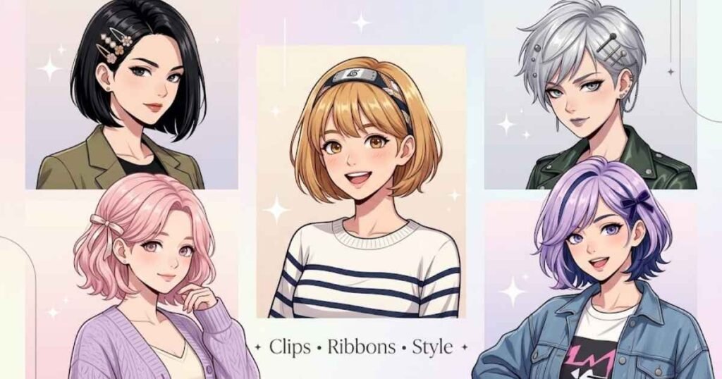 Short Hair Anime Characters With Unique Accessories