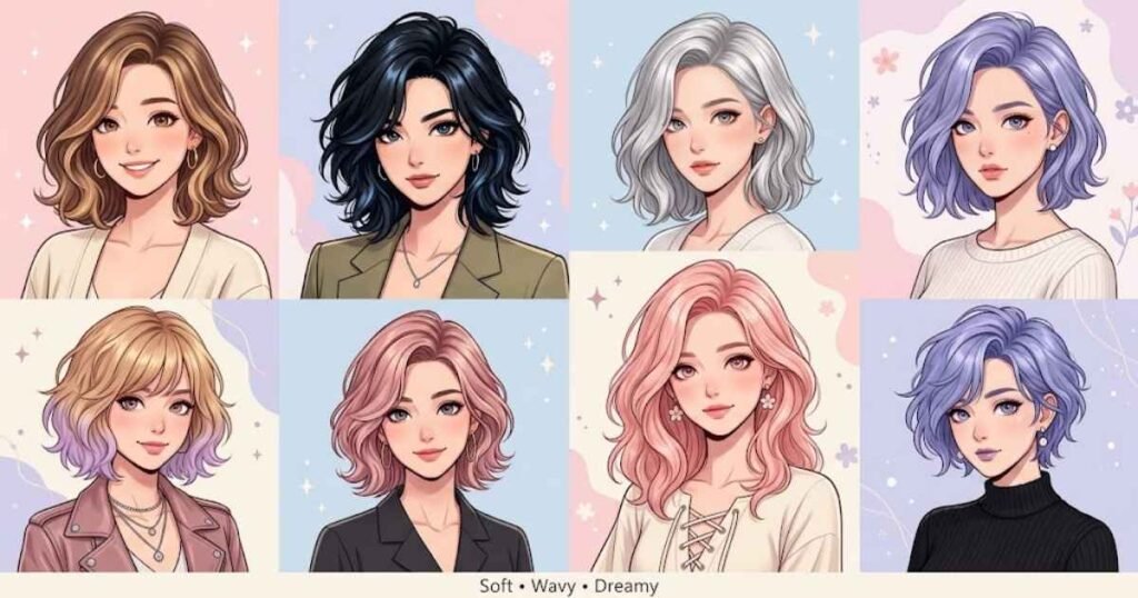 Wavy Short Hair Anime Styles