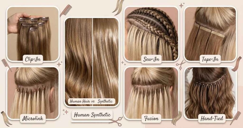 Different Types of Hair Extensions You Can Choose