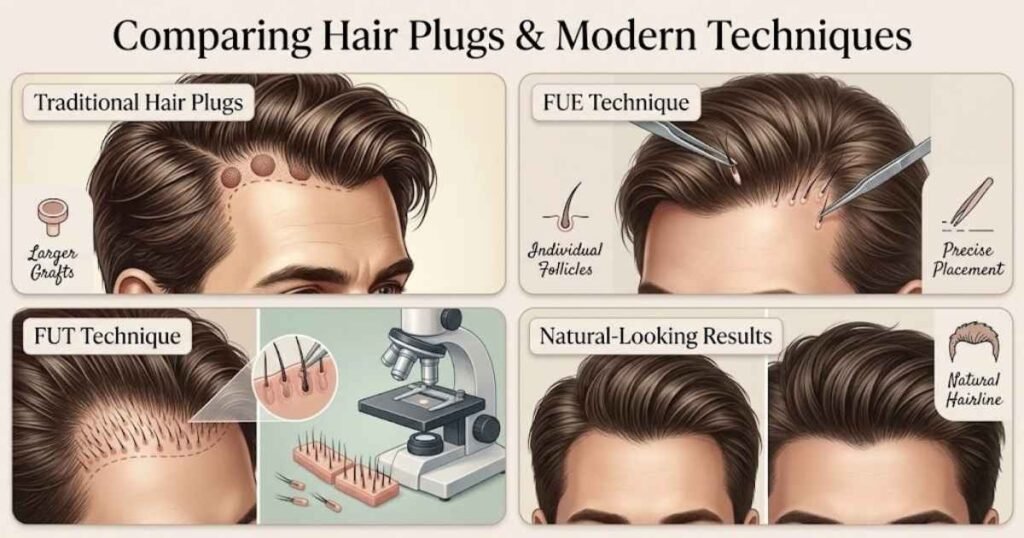 Hair Plugs vs Modern Hair Transplant Techniques