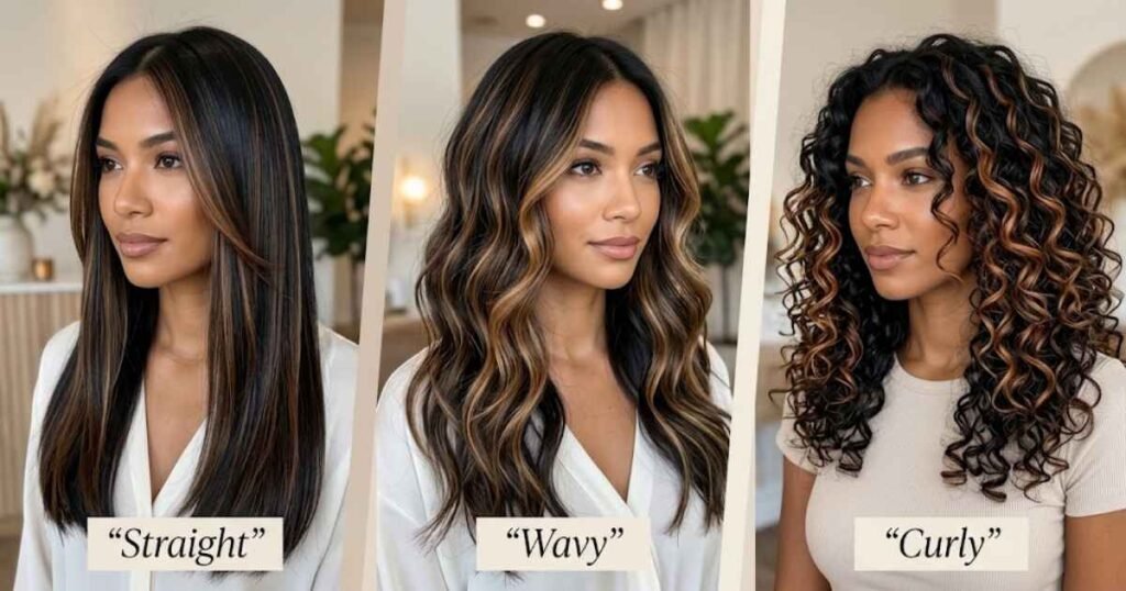Partial Highlights for Straight, Wavy, and Curly Hair