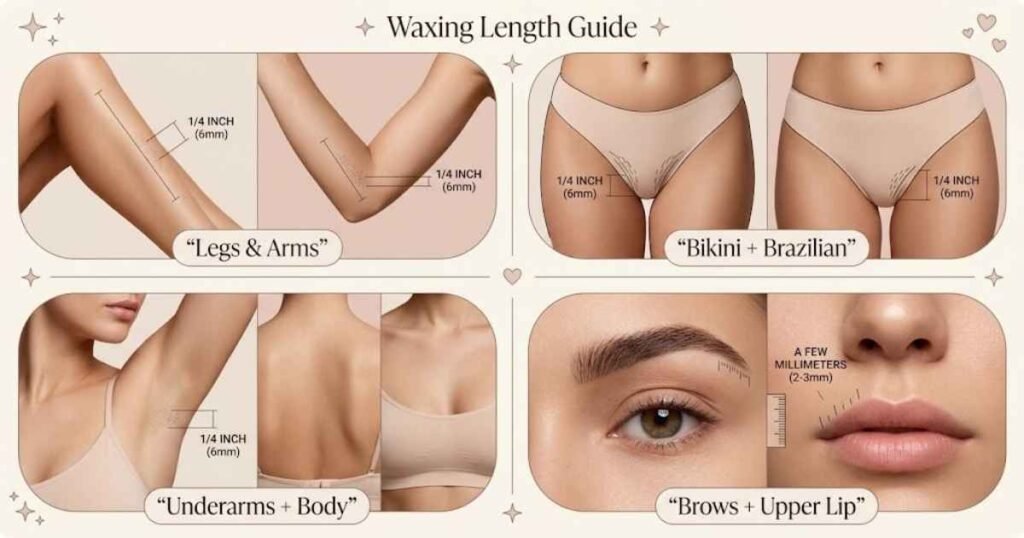 The Ideal Hair Length for Different Waxing Areas